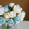 Buquê de 12 Rosas Artificiais para Adereços de Fotografia de Casamento e Decoração de Sala de Estar