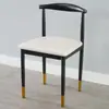 Cadeira de Jantar Cadeira para Sala de Jantar em Casa Cadeira de Canto para Mesa de Jantar Madeira Maciça Imitação Simples Moderna Ferro Banco Casual para Mesa com Encosto
