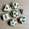 Juego de Dados Poliedros D&D con Patrón de Mármol, Color Mixto Transparente D4D6D8D10D12D20 Caras, Coc, Juego de Mesa, Juego de Siete Piezas