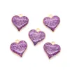 Estilo Coreano Rosa Perla Caliente Corazón de Amor Colgante de Aceite Goteante Accesorios de Joyería de Aleación DIY Colgante de Collar Pendientes