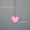 Nuevo Parche de Madera con Forma de Corazón Rojo, Piezas de Madera Coloridas con Forma de Corazón, Adornos Colgantes Pintados, Accesorios Creativos Hechos a Mano DIY