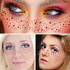 Pegatinas de Rostro con Pecas Color Rojo Rosa Transfronterizas Europeas y Americanas Pegatinas de Tatuaje Maquillaje Facial Fiesta Cos Festival Halloween Navidad
