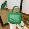 Bolsa de Mão Quadrada Pequena Transparente da Moda para Mulheres, Nova Bolsa de Ombro Estilosa Versátil da Primavera de 2026, Bolsa Transversal Tendência