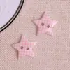 Botões de Estrela de Cinco Pontas Xadrez Frescos e Fofos com Dois Furos para Corrente de Celular DIY Botões de Roupa Acessórios de Cabelo Acessórios de Aplicação