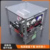 Gabinete de computadora de marco abierto, acrílico totalmente transparente, soporte de plataforma de prueba, soporta placas base MATX y ATX