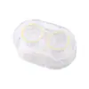 Estuche para Lentes de Contacto con Tapa Antigiro, Compañero Portátil Todo en Uno para Almacenamiento y Cuidado de Múltiples Lentes, Caja Doble para Lentes de Contacto