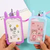 Lindo Portatarjetas de Silicona para Estudiantes, Funda Protectora de Tarjeta de Comedor de Autobús de Dibujos Animados, Cordón de Aspecto Elegante, Tarjeta de Campus Transparente al por Mayor