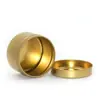 Pote de Lata Vela Aromática Pote de Ferro Ouro Sólido Pote Reto Vela de Chá Pote de Metal Portátil Lata de Ferro 4 oz