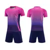 Novas camisas estampadas de verão para crianças e estudantes, uniformes de treino de futebol, conjuntos de manga curta respiráveis e absorventes de suor, personalizáveis