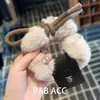 Faixa de Cabelo de Veludo Peludo Outono e Inverno Coreana Estilo Preguiçoso Elegante Laço Coelho Elástico de Rabo de Cavalo Acessórios de Cabelo Elásticos