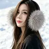 Orejeras de Felpa para Mujer, Lindos Calentadores de Orejas Blancos de Invierno, Cubreorejas a Prueba de Viento, Orejeras Peludas Versátiles