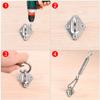 Tipo ojo acero inoxidable 304 hebilla de tornillo canasta de flores tensor de cable de acero tensor de cadena cuerpo abierto orquídea flor M5