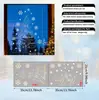 Adesivos de janela de Natal, adesivos eletrostáticos para vidro sem cola, Papai Noel de desenho animado, casa de neve, renas, decorações de janela, adesivos transfronteiriços para feriados