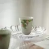 Mo Ji Mai Branca Flor de Glicínia Pintada à Mão Xícara de Chá Conjunto de Chá Kung Fu Xícara de Chá Cerâmica Antiga Casa Xícara Perfumada
