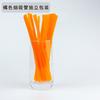 Pajita fina recta de plástico desechable PLA degradable de color transparente empaque individual bebida de jugo