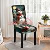 Funda de Silla Navideña Estampada Temu Cubierta Decorativa de Silla de Comedor Muñeco de Nieve de Dibujos Animados Funda de Silla Todo Incluido Ambiente Festivo Venta al por Mayor