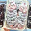 2 Peças Por Cartão, Elásticos de Cabelo Fofos de Desenho Animado Sanrio com Bolinhas e Xadrez de Tecido para Crianças, Atacado