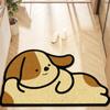 Cartoon anel de seda casa tapete porta resistente a manchas PVC wash-free corredor panda tapete tapete antiderrapante polegadas