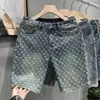 Pantalones Cortos de Denim Finos Calidad Mostrador para Hombre Estilo High Street Americano Cinco Puntos Pantalones de Media Pierna Nuevos de Verano 2025 para Hombre