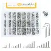 Caja Transfronteriza M2-M6 Tornillos de Cabeza Avellanada Hexagonal de Acero Inoxidable 304, Tuercas, Arandelas Planas con Juego Combinado de Llaves