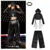 Roupas de Dança Jazz, Fantasias Cool de Performance para Meninas de Hip-Hop, Roupas de Moda para Passarela de Palco Infantil, Roupas de Performance de Dança Outono e Inverno
