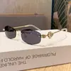 Nueva Serie de Joyería para Gafas Gm 2025 Gafas Planas Sin Marco Poligonales para Mujer con Monturas de Alta Gama Incrustadas de Diamantes y Protección contra la Luz Azul