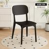 Mesa y Sillas de Comedor Domésticas Engrosadas para Apartamentos de Alquiler, Taburetes con Respaldo Estilo Nórdico Simple, Sillas de Restaurante Comerciales, Sillas de Comedor de Plástico