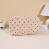 Bolsa de Maquillaje Floral de Pana Transfronteriza Gran Capacidad Bolsa de Almacenamiento de Maquillaje de Mano Bolsa de Neceser Portátil para Viajes