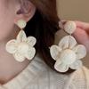 Brincos flor de ráfia redondos estilo férias boêmio Moda europeia e americana nicho temperamento brincos de alta qualidade para mulheres