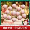 Bolas de Navidad de Plástico Nuevas Personalizadas Transfronterizas Colgantes para Árbol de Navidad Impresión por Transferencia de Agua Bolas de Navidad Adornos para Decoración Festiva de Centro Comercial