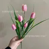 Pacote de Flores Artificiais Tulipa Quente Transfronteiriço Pequena Flor Tulipa Jardim Floresta Holandesa Comércio Exterior Decorativa Flor Falsa