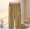 Dropshipping 2026 Verano Pantalones Casuales Delgados con Cintura Elástica, Corte Holgado, Pantalones Harem Adelgazantes, Pantalones Jogger Cortos para Mujer
