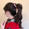 Para cabelos grossos, presilha banana, presilha garra elegante, presilha vertical, ferramenta para rabo de cavalo alto, estilo doce, presilha de cabelo grande, presilha torcida de bolinhas para mulheres
