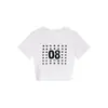 Nueva Camiseta Negra de Verano con Cuello Redondo y Manga Corta para Mujer, Marca de Moda Estilo Americano con Diseño de Letras, Top Ajustado