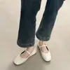 Zapatos Planos Suaves para Calentar por Dentro para Mujer 2026 Primavera y Otoño Nuevos Retro Ante Correa Única Mary Jane Zapatos de Suela Blanda