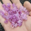 Violeta Agujero Grande Lulutong Jade Cuentas Sueltas Púrpura Cuarcita Jade Tubo Recto Cilindro Recto DIY Accesorios para Joyería Cuentas de Jade