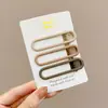Presilhas de Cabelo Coloridas e Estilosas para Mulheres, Franjas e Grampos, Presilhas Quadradas Simples da Moda