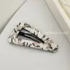 Pasador de Tela Floral Nuevo Estilo Coreano Pastoral, Pinza para Flequillo Dulce y Elegante de Moda, Pinza Lateral Bb, Pinza de Triángulo Hueco