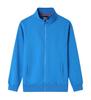 Ropa de Trabajo Personalizada de Algodón Puro con Cuello Alto y Tejido de Rizo, Chaqueta Cardigan Casual Fina de Manga Larga con Estampado de Logo