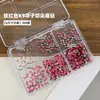 Conjunto K9 colorido de diamantes redondos pequenos com base pontiaguda, um acessório popular e moderno para nail art de diamantes, diamantes ultra brilhantes para nail art, atacado
