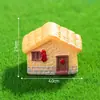 Cabaña rústica de paja en miniatura, estilo retro nostálgico, accesorios decorativos DIY para paisajismo de jardines, adornos pequeños