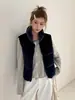 Chaleco Chaqueta de Cuello Alto Estilo Coreano para Mujer Otoño Tallas Grandes Chicas Gorditas Ropa Exterior Corta Chaleco Grueso sin Mangas Chaqueta de Algodón