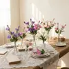 Flores de gladiolo artificiales de alta gama para decoración de bodas, decoración de hoteles y hogares, fotografía y diseño de interiores