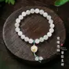 Pulsera deabalorios de Jade Verde Tianshan Natural de Múltiples Círculos con Acabado de Alta Gama, Colgante de Hebilla de Paz de Jade, Joyería Artesanal al por Mayor
