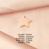 Colgante de acero de titanio con espejo de venta caliente de comercio exterior con estrella de cinco puntas de diamante, bricolaje, con agujero interior, estrella de mar, letras láser, accesorios de joyería