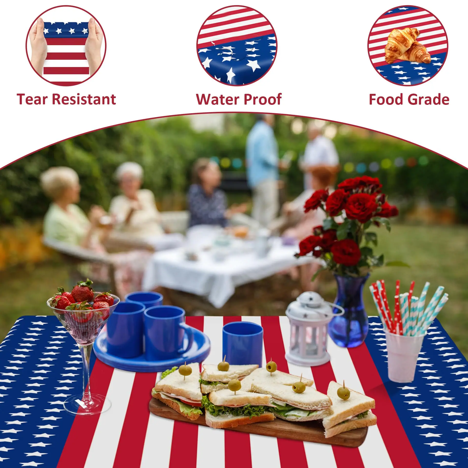 Stars Stripes 6pcs 54x108 in-0