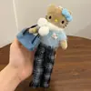 Invierno Nuevo Cabello Largo Rizado Gatito de Piernas Largas Llavero Exquisito Ropa de Bebé con Zapatos Muñeco de Algodón Colgante para Bolsa