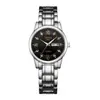 Reloj de Pulsera para Hombre y Mujer Totalmente Automático No Mecánico Resistente al Agua Correa de Acero Calendario Dual Electrónico de Cuarzo Reloj de Moda Venta al por Mayor Comercio Exterior