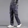 2026 Nuevos Pantalones Largos Deportivos de Trabajo Casuales con Bolsillo de Primavera y Otoño Moda Cómodos de Pierna Recta para Hombre Venta al por Mayor