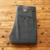 Pantalones de traje versátiles para otoño e invierno, sin planchar, con caída, de alta gama, sin planchar, de negocios, rectos, a cuadros oscuros, casuales para hombre